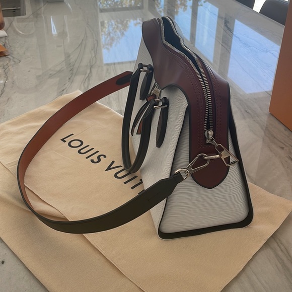 Louis Vuitton Tuileries- white Epi leather with black / brown  GORGEOUS BAG! - Picture 7 of 12